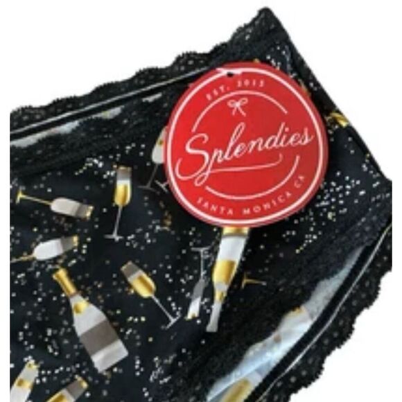 Splendies Bikini Panties Champagne Bottles 1X - Picture 3 of 4